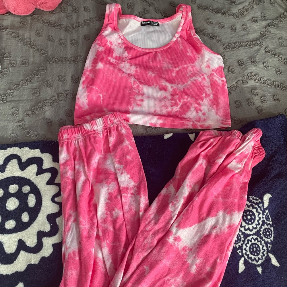 Shien pink tie dye set